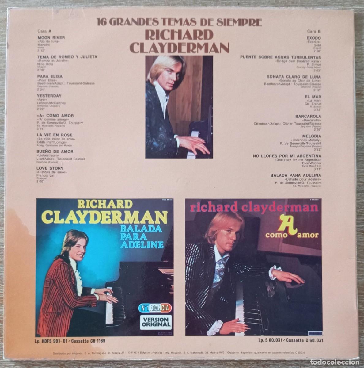 Discos de vinilo: LOTE VINILOS RICHARD CLAYDERMAN - Foto 3
