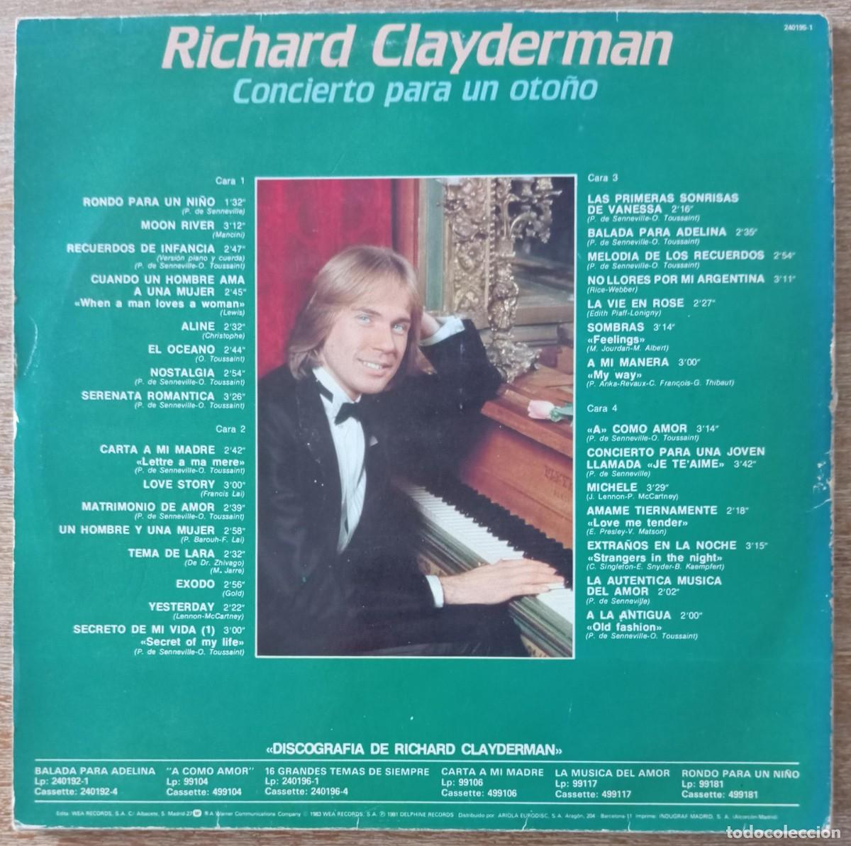 Discos de vinilo: LOTE VINILOS RICHARD CLAYDERMAN - Foto 10