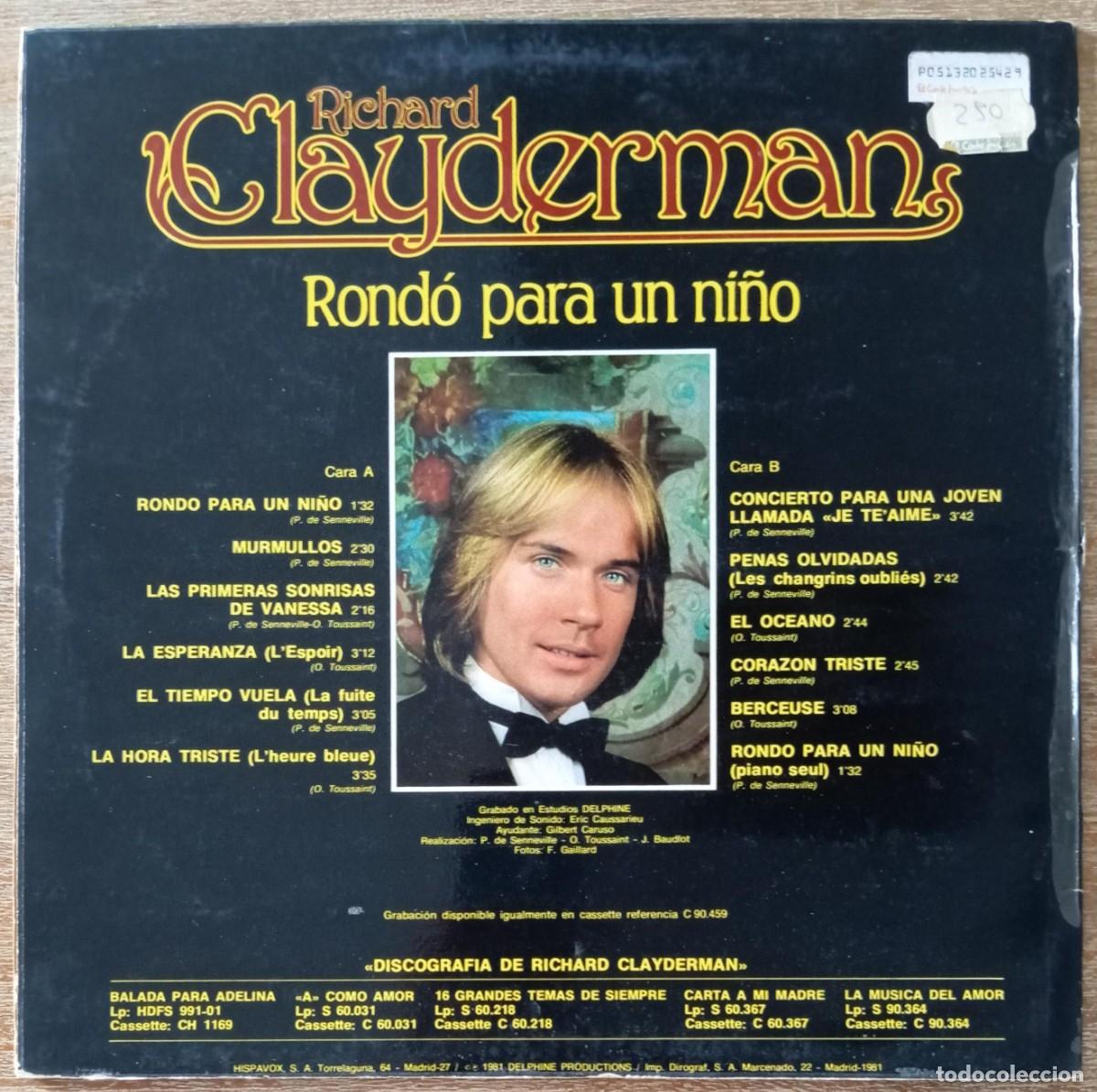 Discos de vinilo: LOTE VINILOS RICHARD CLAYDERMAN - Foto 12