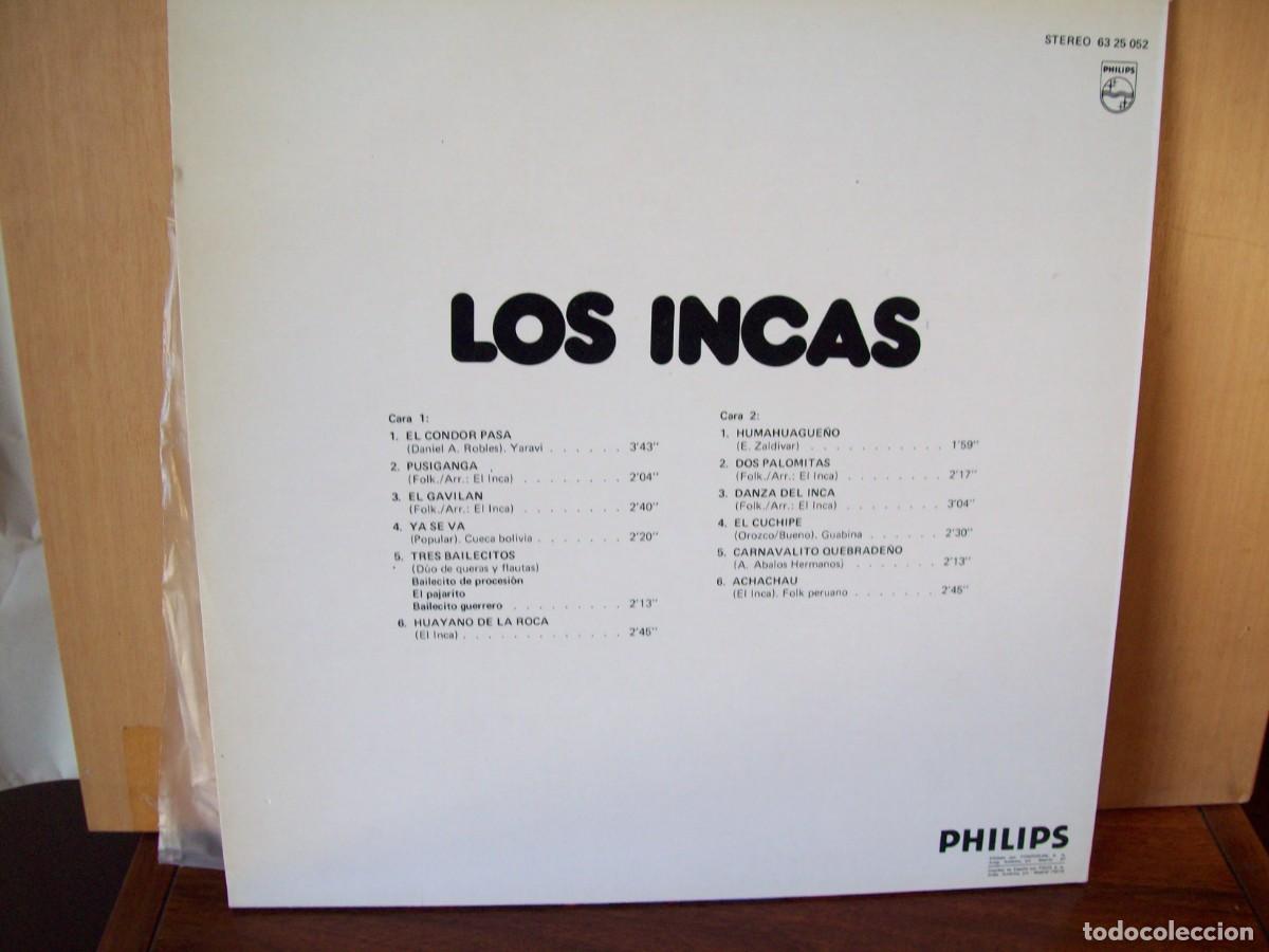 Discos de vinilo: LOS INCAS - DISCO DE ORO - LP 1973 - Foto 2