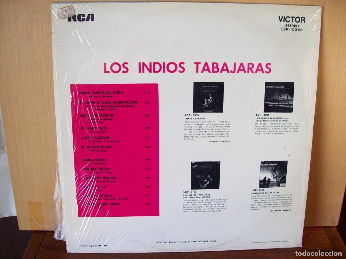 Discos de vinilo: LOS INDIOS TABAJARAS - LP 1967 12 CANCIONES - Foto 2