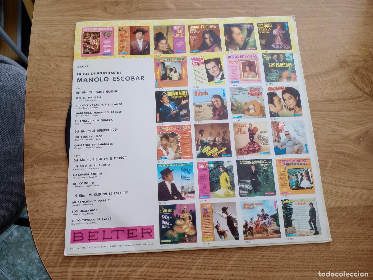 Discos de vinilo: MANOLO ESCOBAR / EXITOS DE PELICULAS - Foto 2