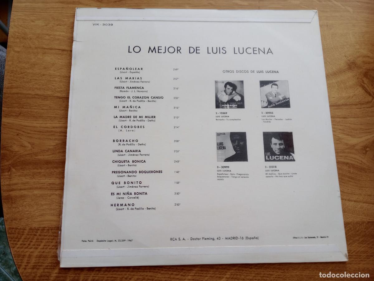 Discos de vinilo: LO MEJOR DE LUIS LUCENA - Foto 2