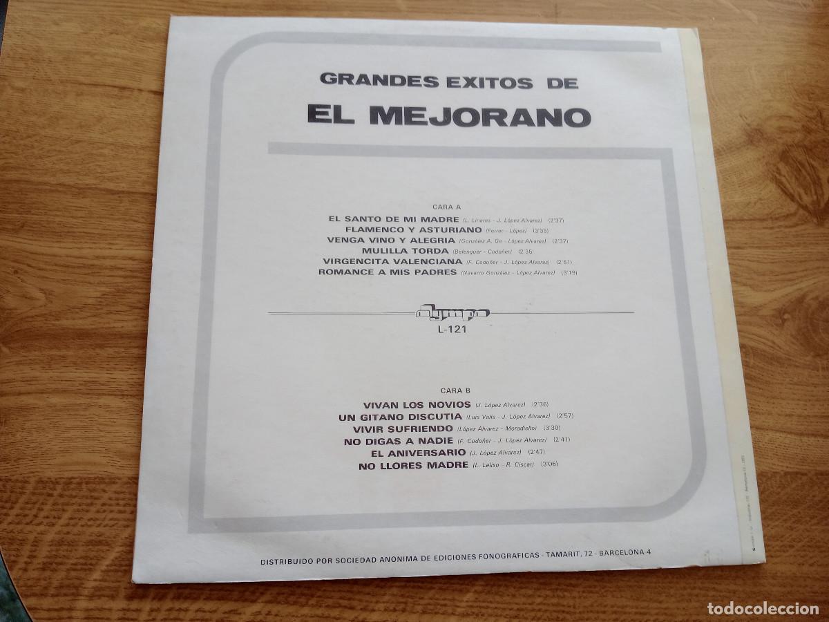 Discos de vinilo: GRANDES EXITOS DE EL MEJORANO - Foto 2