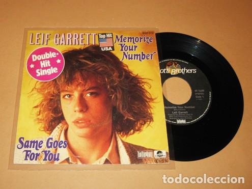 Discos de vinilo: LEIF GARRETT - MEMORIZE YOUR NUMBER - SINGLE - 1979 - IMPORT - Foto 1