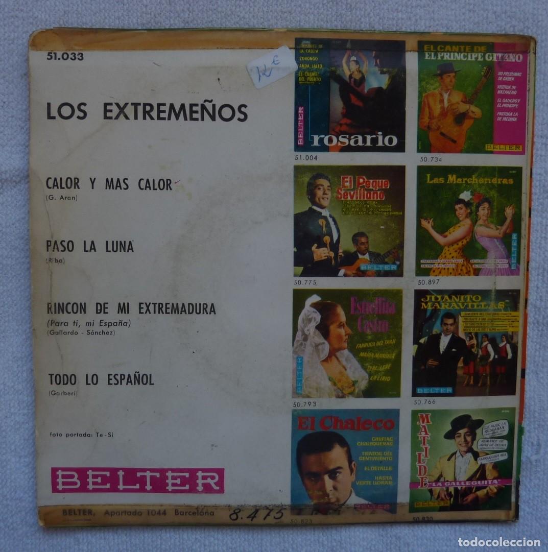 Discos de vinilo: LOS EXTREME&Ntilde;OS // CALOR Y MAS CALOR+3 // 1963 // EP - Foto 2