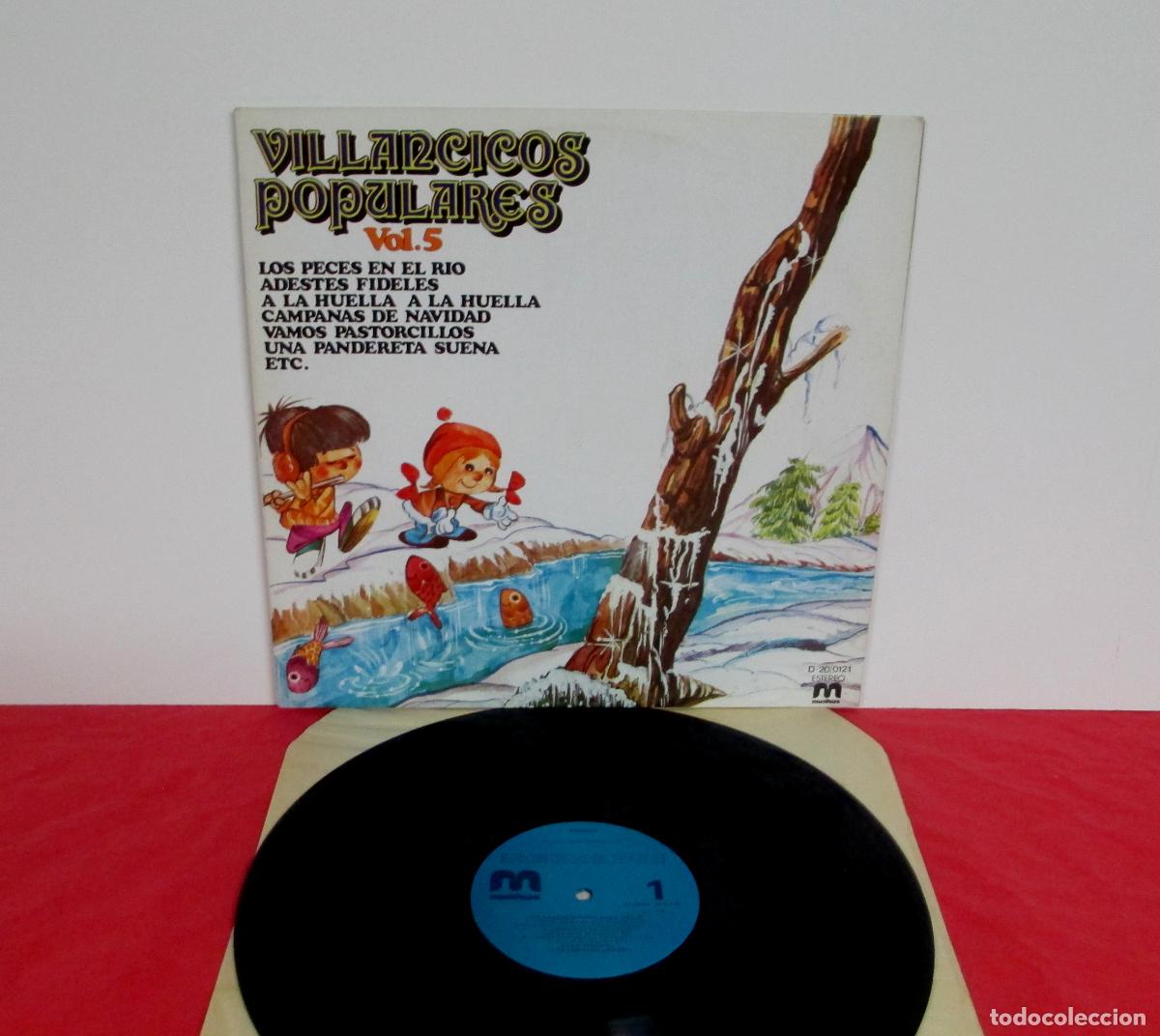Discos de vinilo: VILLANCICOS POPULARES VOL.5 LOS PECES EN EL RIO -LP- MERCURIO 1981 CORO INFANTIL CAMPANILLEROS -MINT