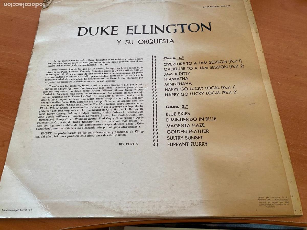 Discos de vinilo: DUKE ELLINGTON. ITS LP ESPA&Ntilde;A 1966 (B-49) - Foto 3