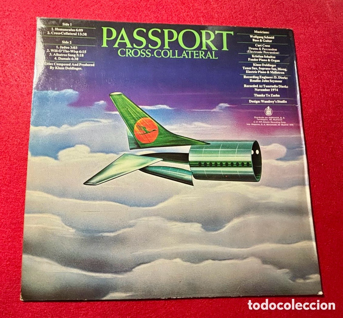 Discos de vinilo: Passport-&ldquo;Cross-Collateral&rdquo; Lp 1975 - Foto 2