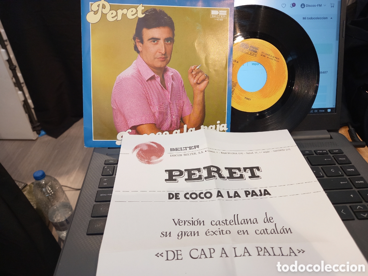 Discos de vinilo: PERET - De Coco a la Paja / La Vuelta del Gitano - SINGLE PROMO C&oacute;mo nuevo - Foto 1