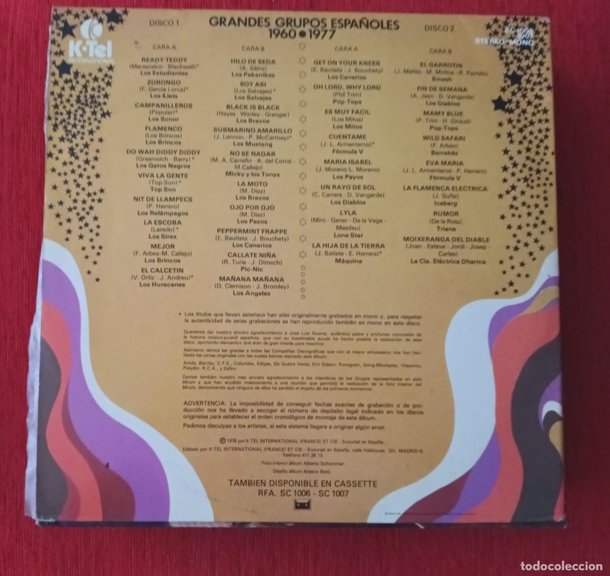 Discos de vinilo: GRANDES GRUPOS ESPA&Ntilde;OLES - 2 LPS - Foto 2