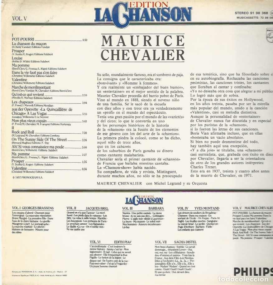 Discos de vinilo: maurice chevalier volumen v - Foto 2