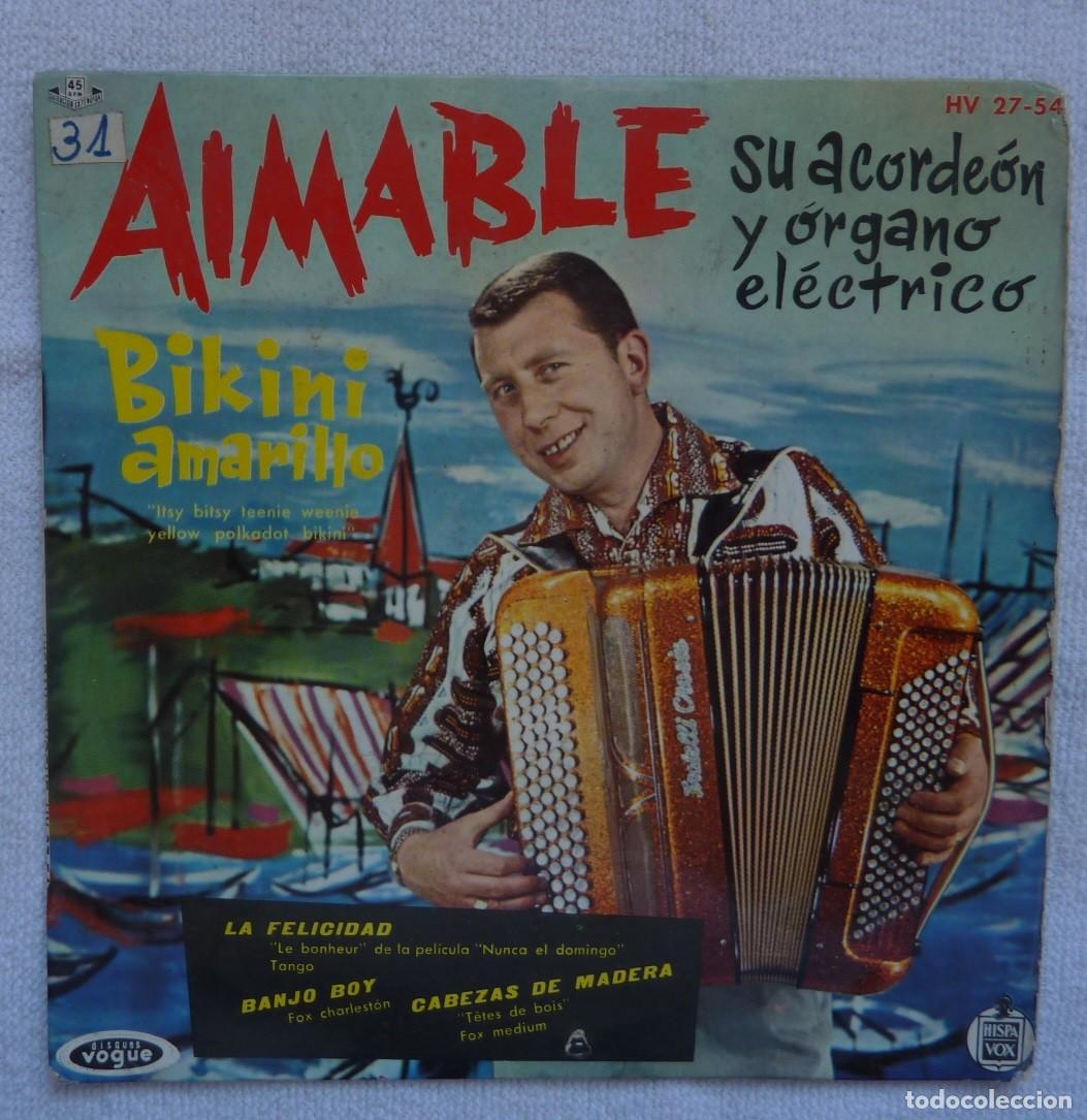 Discos de vinilo: AIMABLE // BIKINI AMARILLO+3 // 1960 // EP - Foto 1