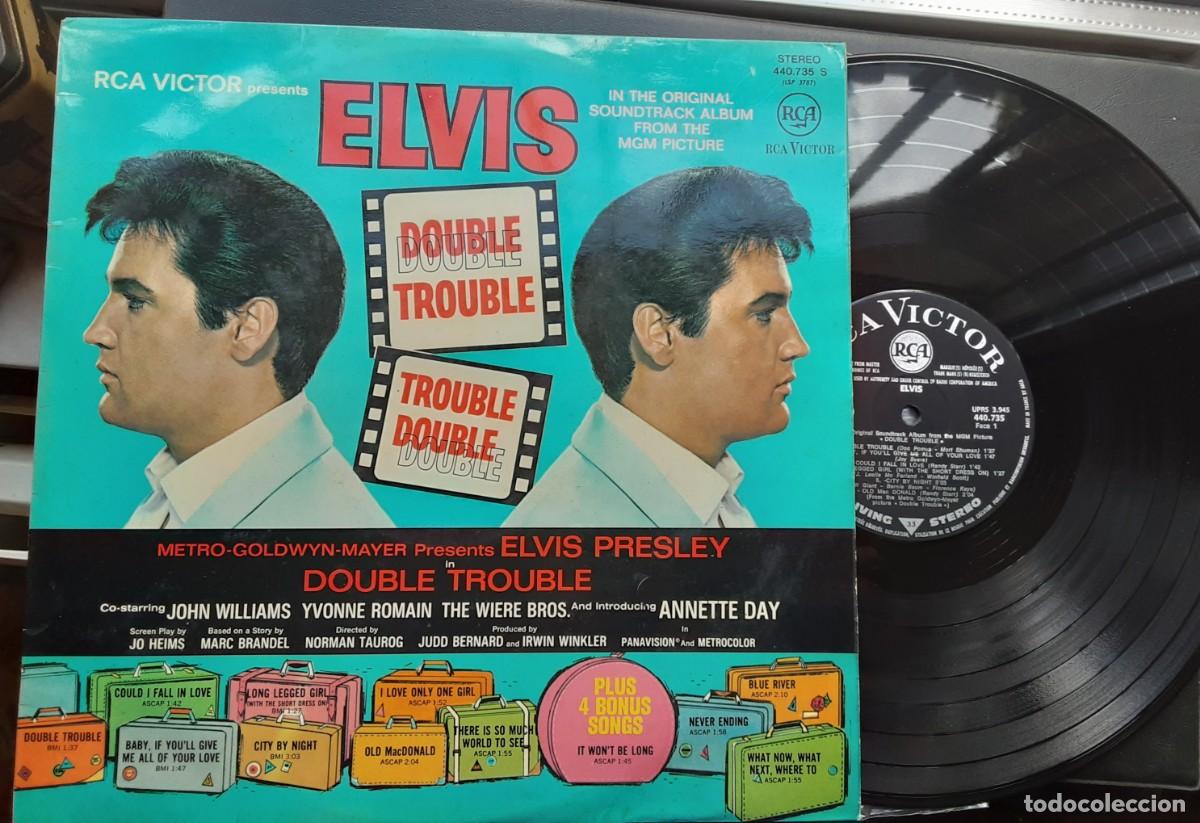 Discos de vinilo: Elvis Presley, double trouble, original franc&eacute;s impecable - Foto 1