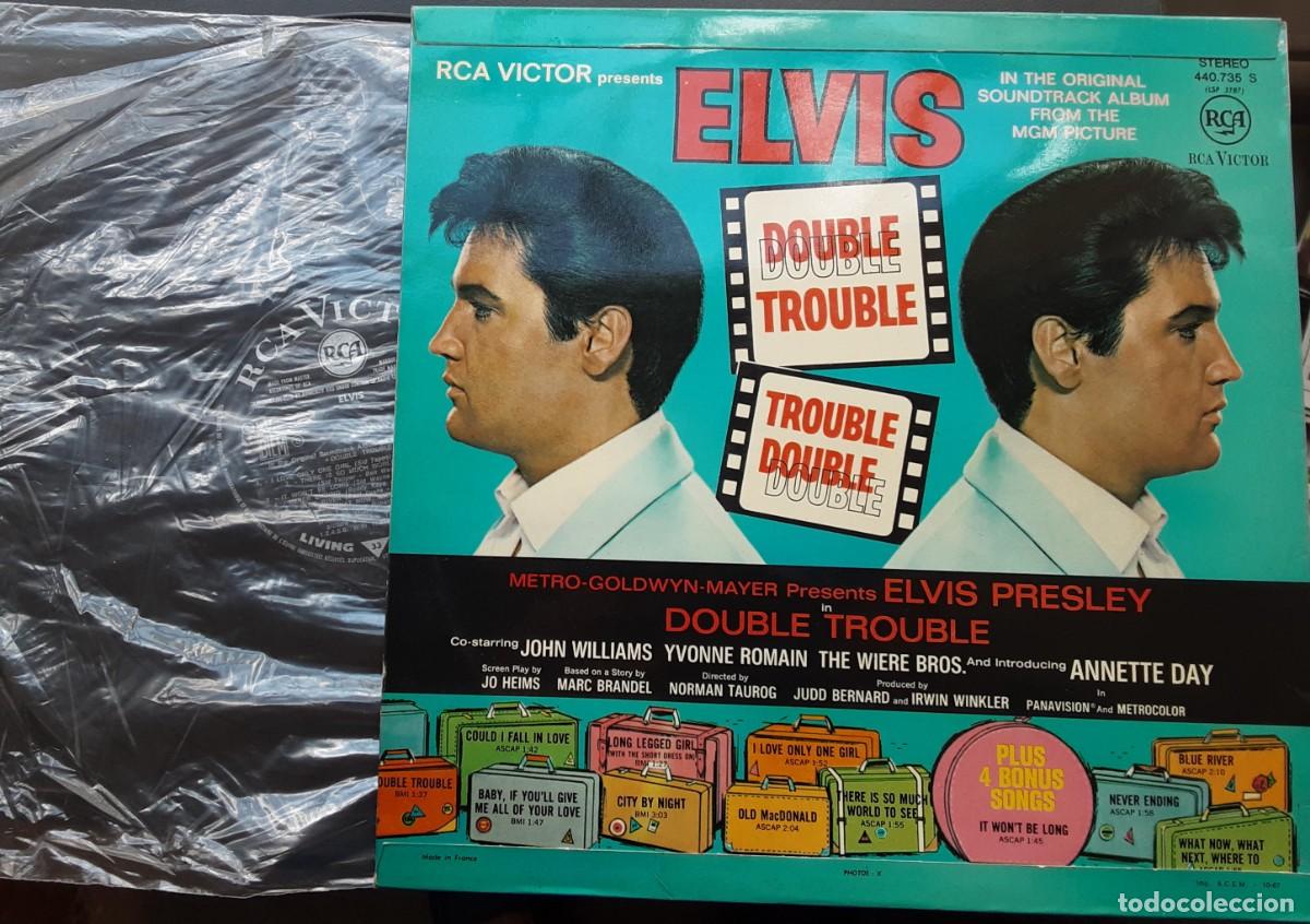 Discos de vinilo: Elvis Presley, double trouble, original franc&eacute;s impecable - Foto 2
