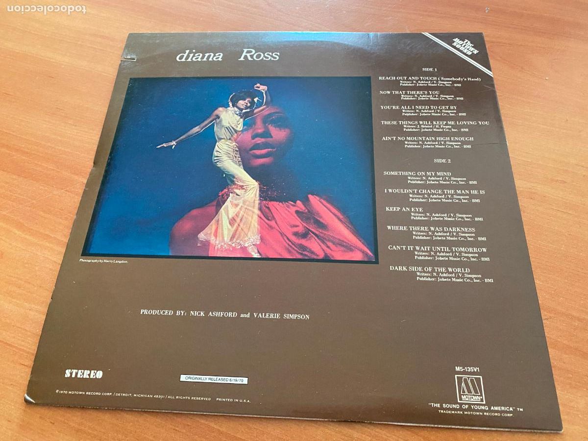 Discos de vinilo: DIANA ROSS LP ESPA&Ntilde;A 1966 (B-49) - Foto 3