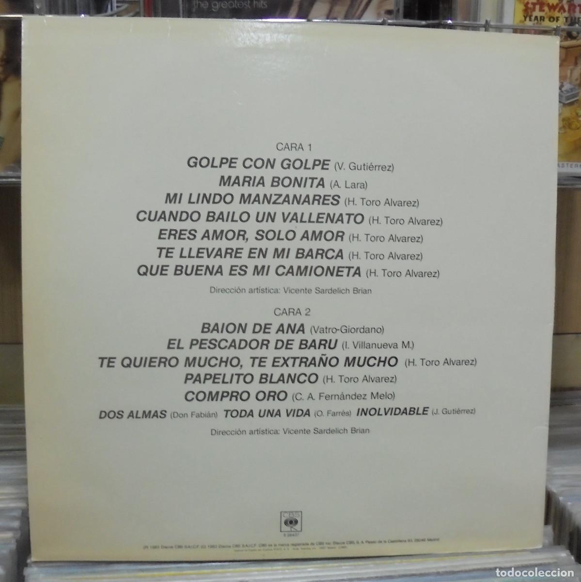 Discos de vinilo: Cuarteto imperial. Golpe con golpe. CBS 1985 -- LP - Foto 2
