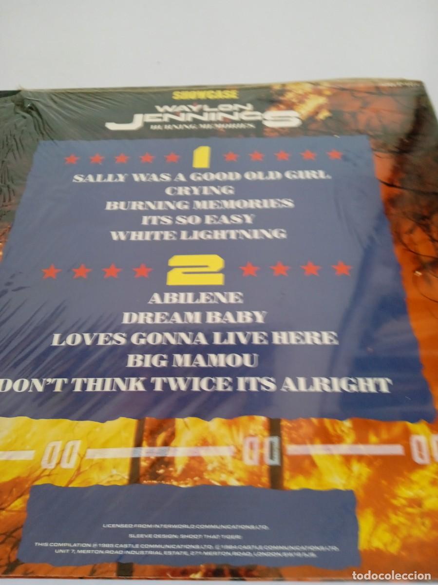 Discos de vinilo: WAYLON JENNINGS Burning Memories - Foto 2