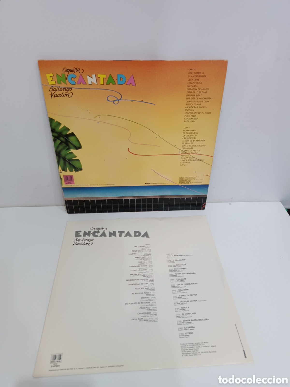 Discos de vinilo: ORQUESTA ENCANTADA BAILONGO VACILON LP ORIGINAL - Foto 2