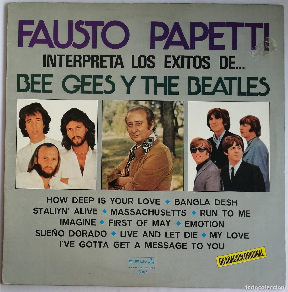 Discos de vinilo: Fausto Papetti, Interpreta Los Exitos De...Bee Gees Y The Beatles, Durium L-3067 - Foto 1