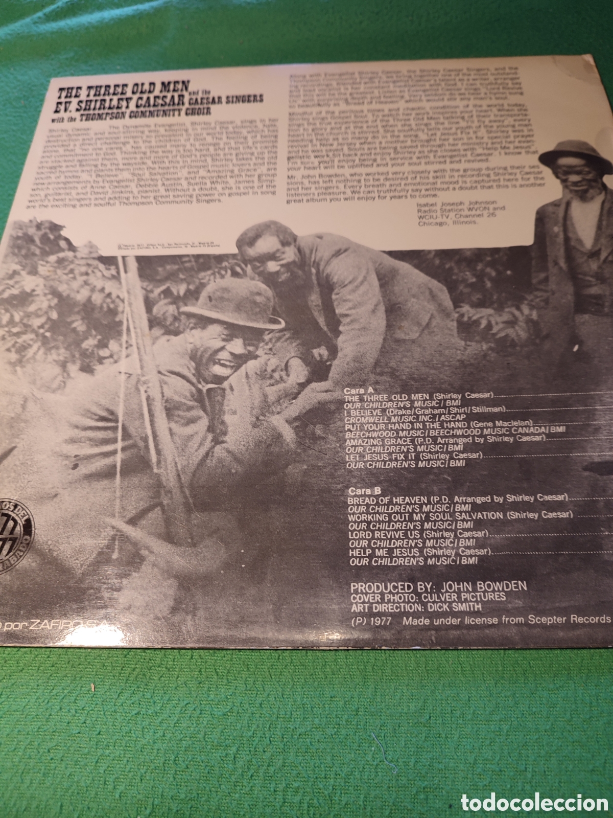 Discos de vinilo: The Three Old Men - EV.Shirley Cesar - Foto 2