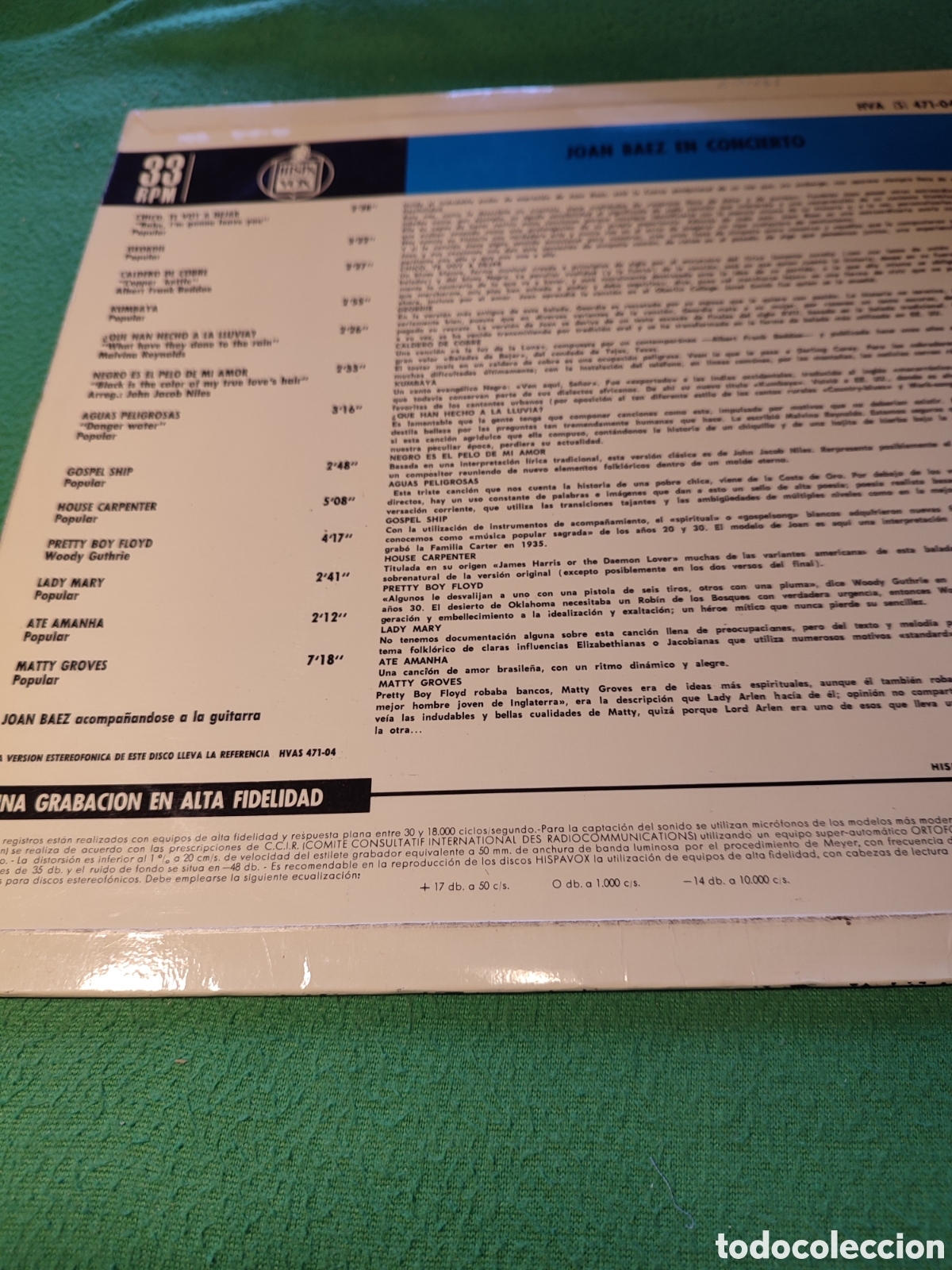 Discos de vinilo: Joan Baez - En concierto - Foto 2