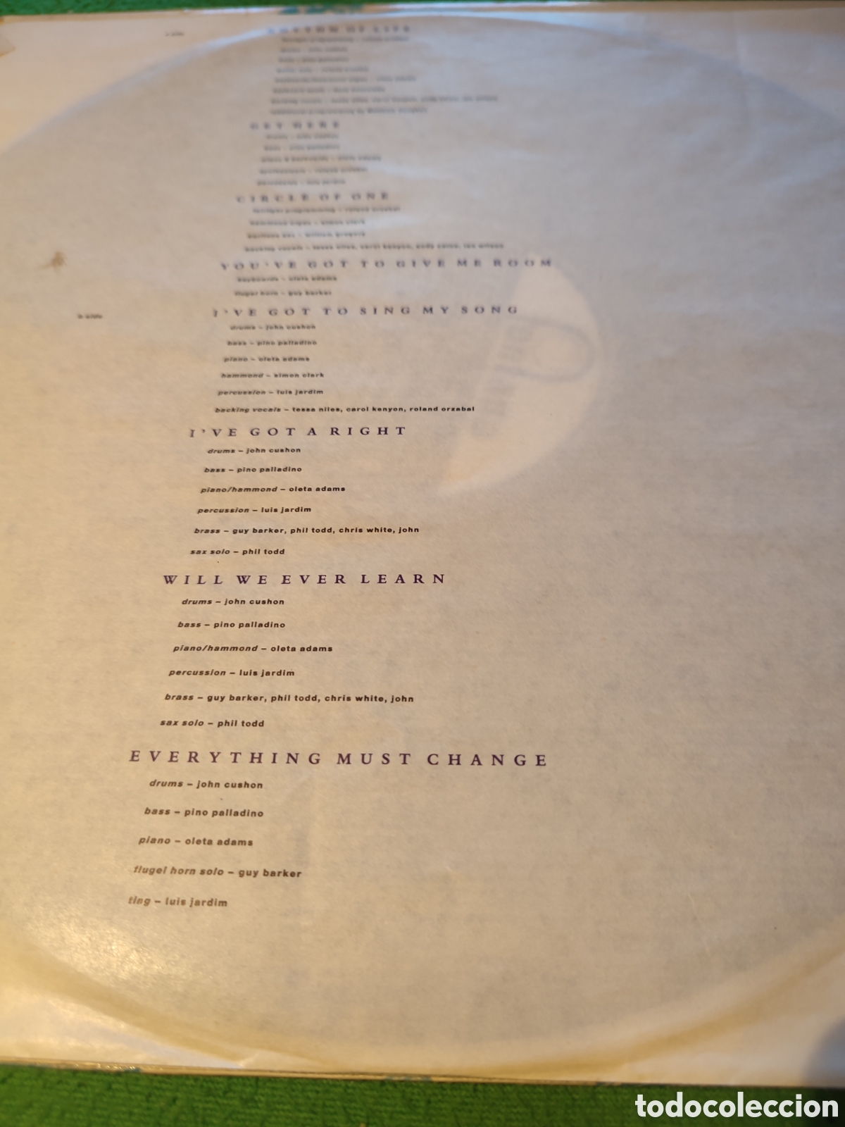 Discos de vinilo: Oleta Adams - Circle of one - Foto 2