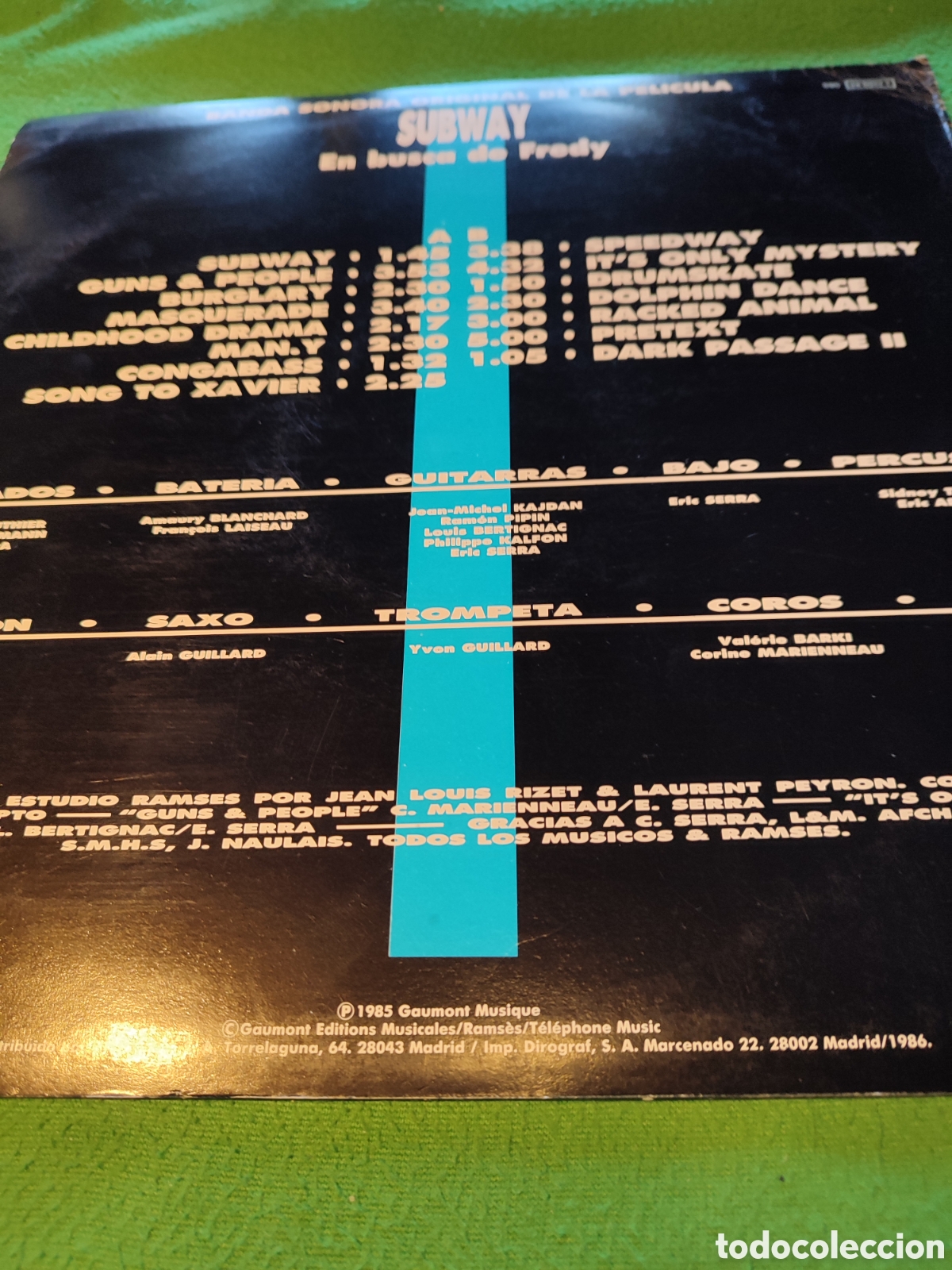 Discos de vinilo: Eric Serra - Subway ( En busca de Fredy) - Foto 2