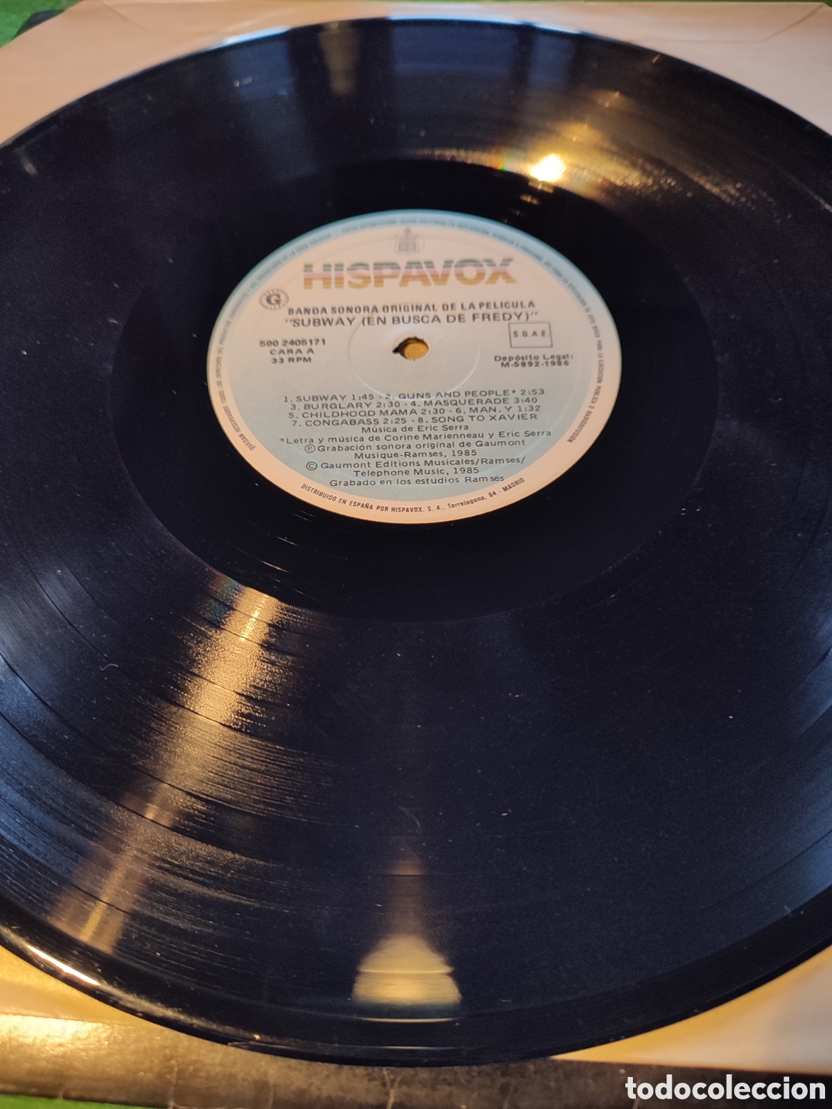 Discos de vinilo: Eric Serra - Subway ( En busca de Fredy) - Foto 3