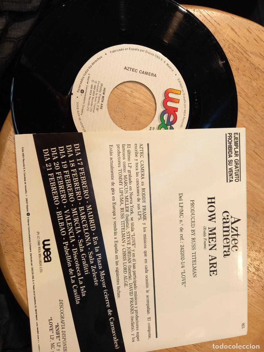 Discos de vinilo: AZTEC CAMERA - How Men Are - Spanish promo single. MINT - Foto 2