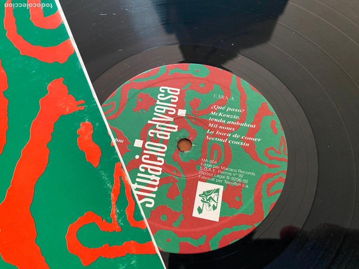 Discos de vinilo: SITUACIO ADVERSA LP ESPA&Ntilde;A 1992 (B-49) - Foto 3