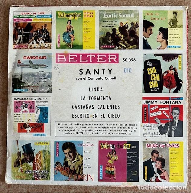 Discos de vinilo: SANTY CANTA CON EL CONJUNTO CAPELL - 1961 - Foto 2