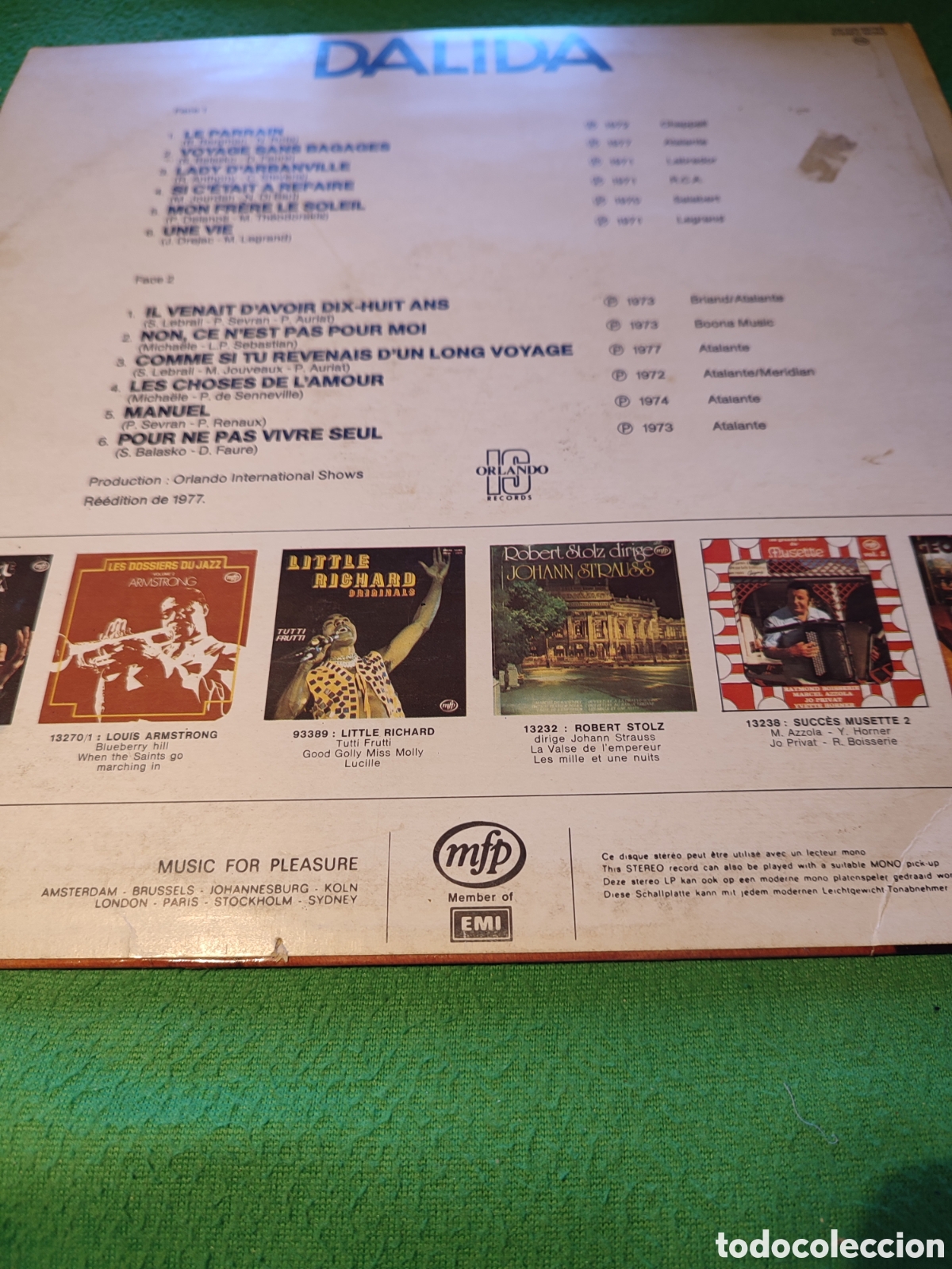 Discos de vinilo: Dalida - Same Vinilo Lp - Foto 2
