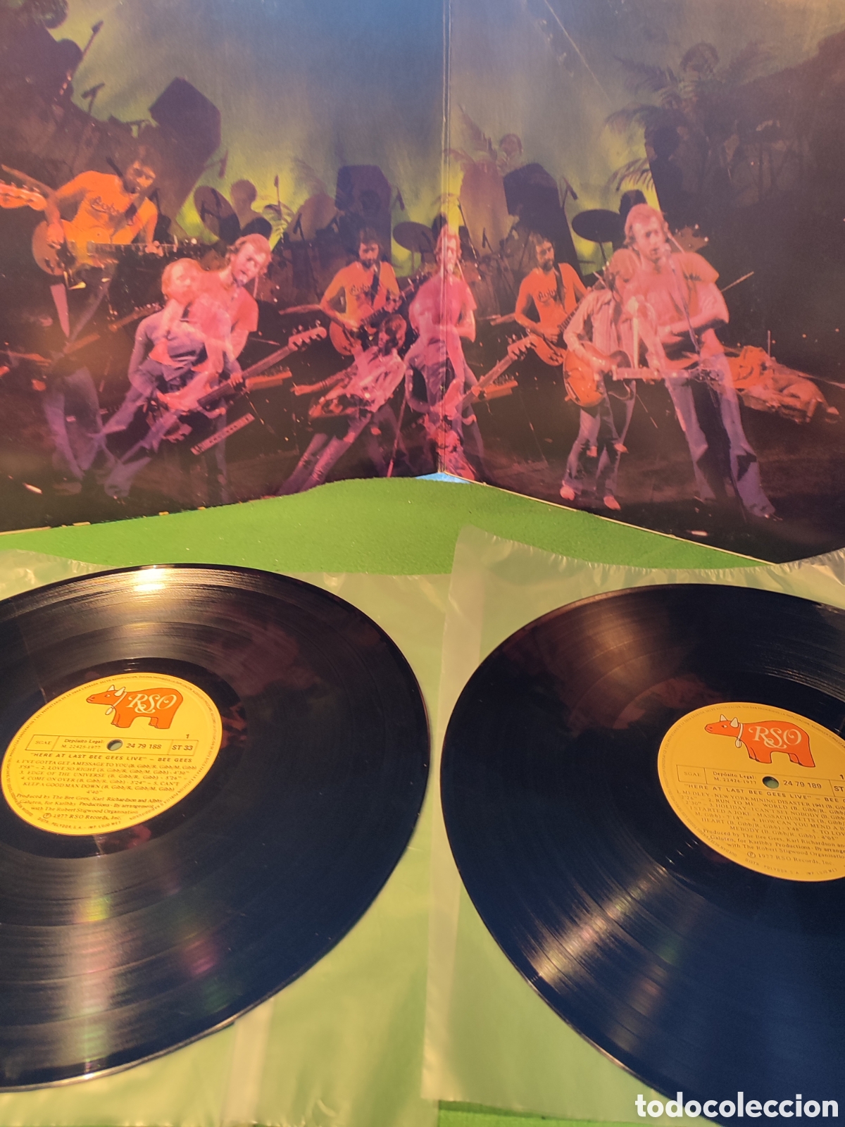 Discos de vinilo: Bee Gees - Here at last ...live - Foto 2