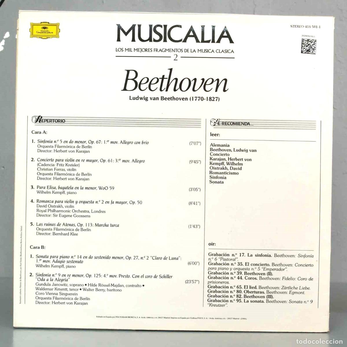 Discos de vinilo: LP. BEETHOVEN. MUSICALIA.2 - Foto 2