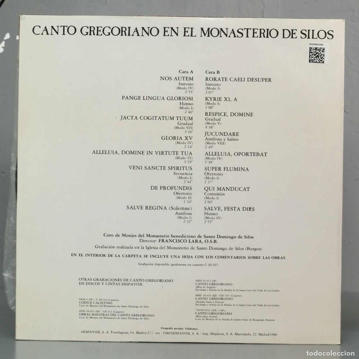 Discos de vinilo: LP. Canto Gregoriano En El Monasterio de Silos - Foto 2