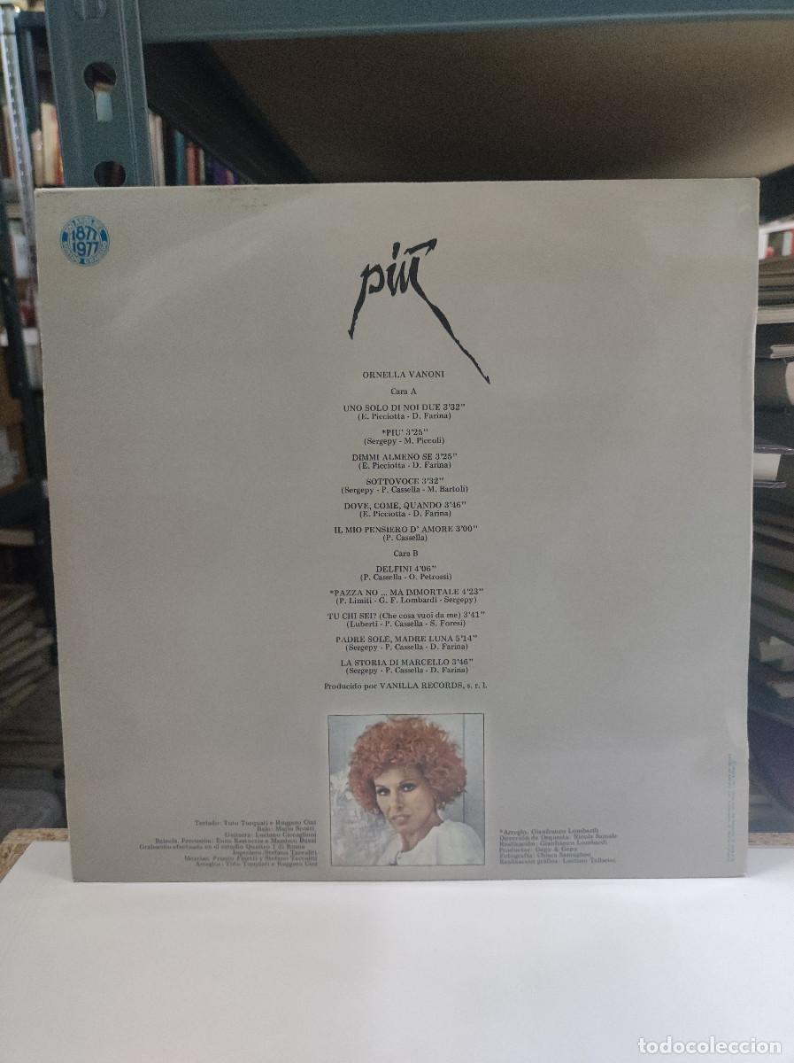 Discos de vinilo: Ornella Vanoni &ndash; Pi&ugrave; - Foto 2