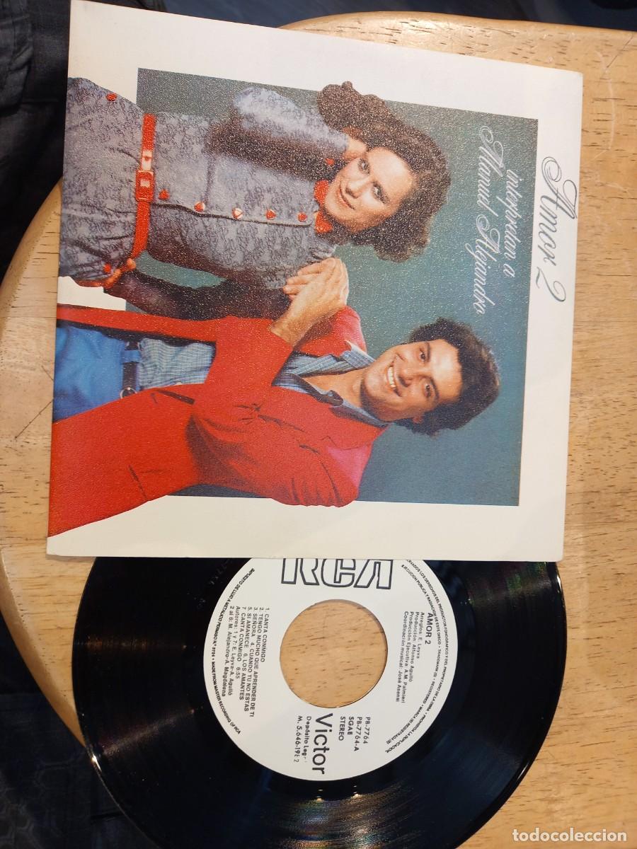 Discos de vinilo: AMOR 2 - Interpretan a Manuel Alejandro - Single promo. COMO NUEVO - Foto 1