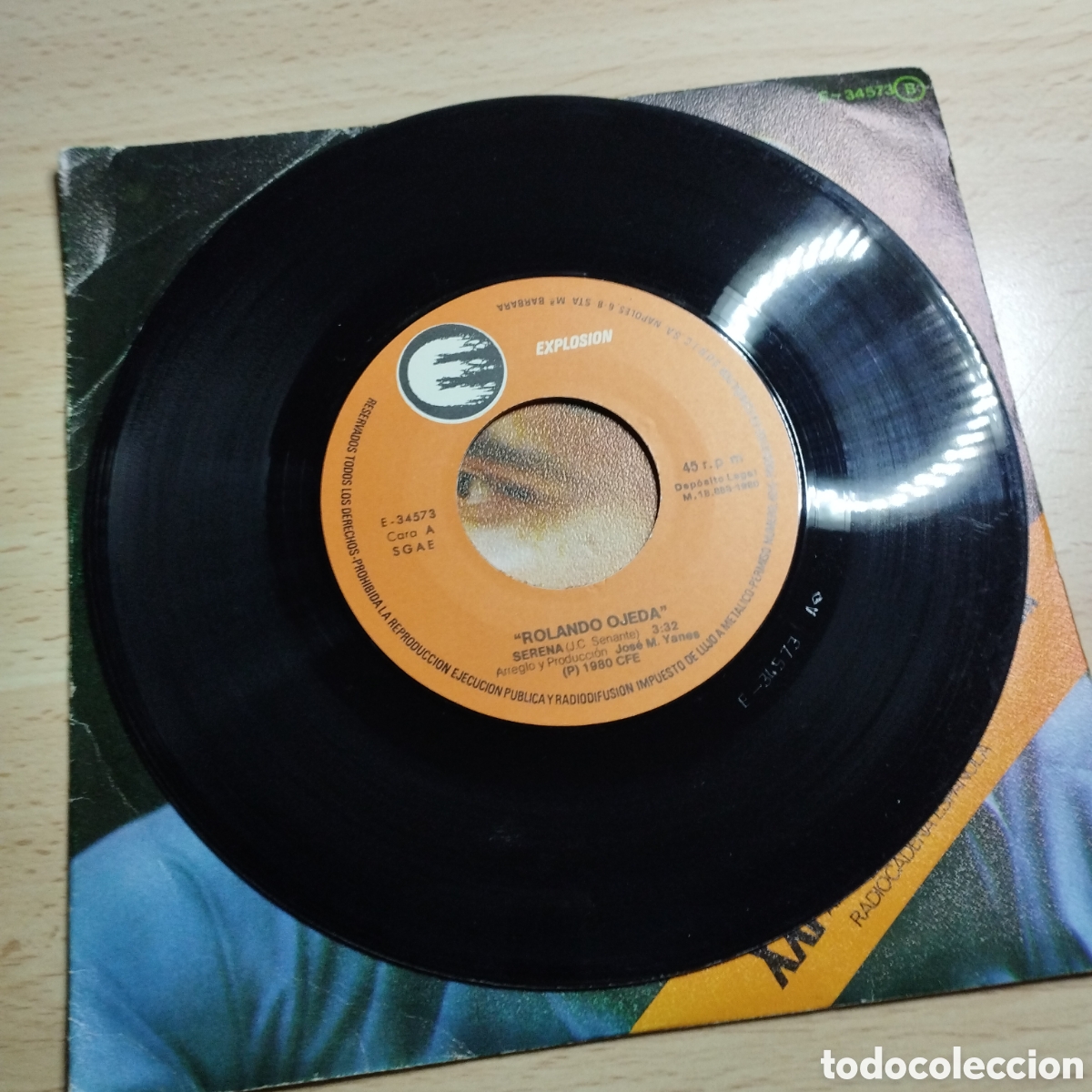 Discos de vinilo: Single 7&rdquo; Rolando Ojeda 1980. Serena + poco a poco - Foto 3