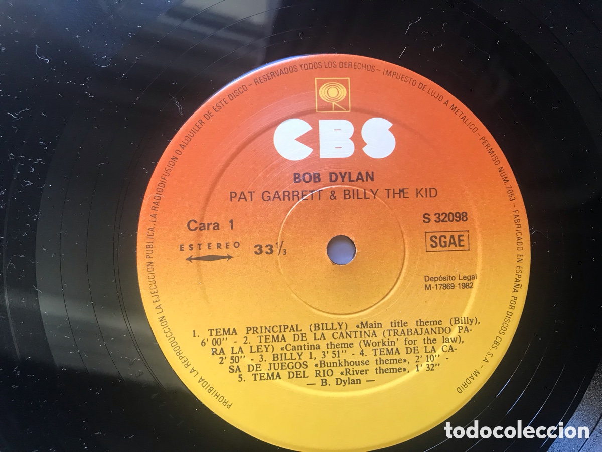 Discos de vinilo: Pat Garrett & Billy the Kid. Bob Dylan. CBS - Foto 6