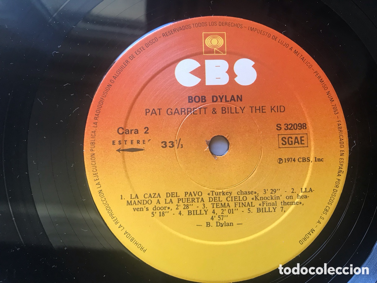 Discos de vinilo: Pat Garrett & Billy the Kid. Bob Dylan. CBS - Foto 7
