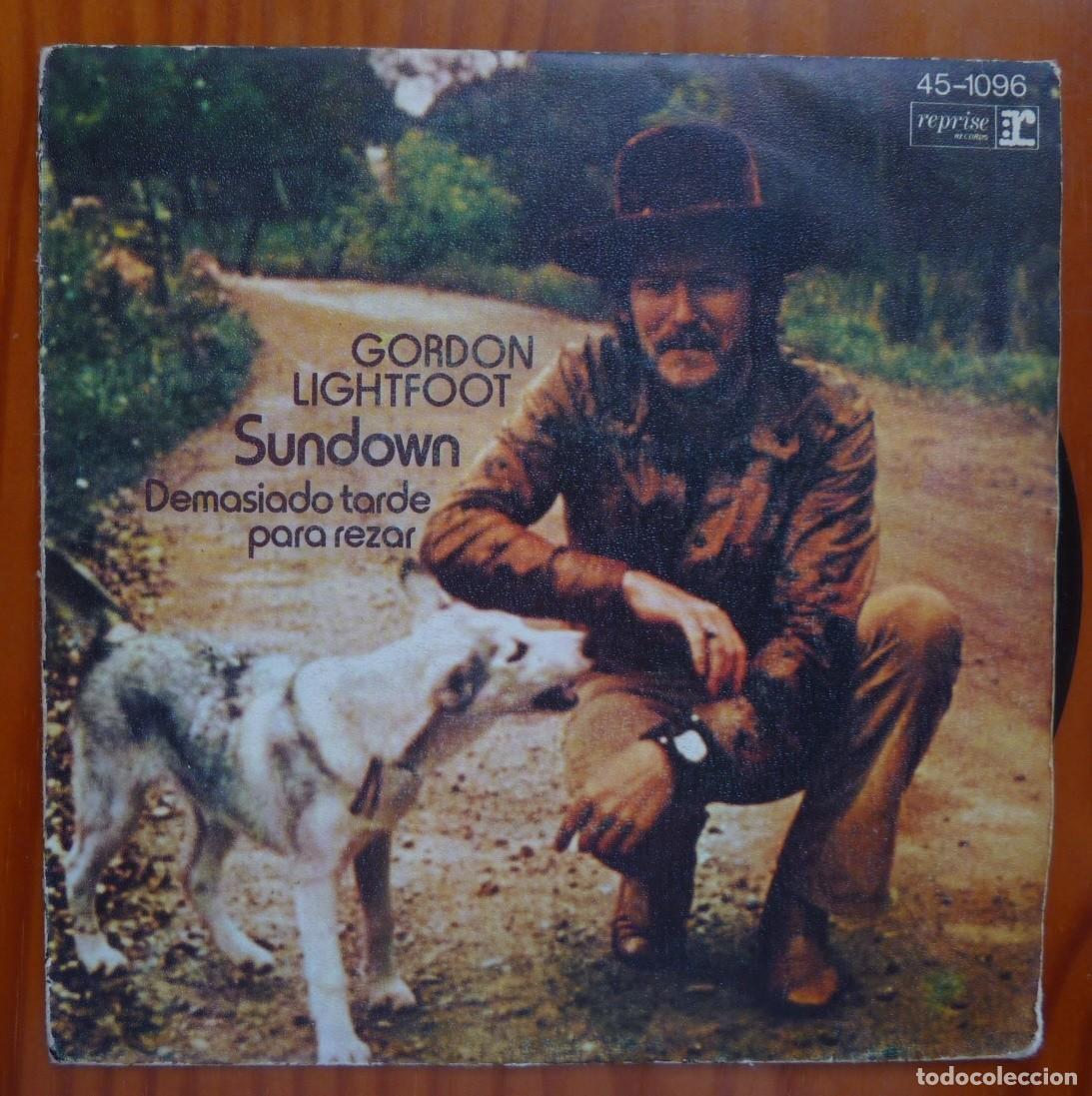 Discos de vinilo: GORDON LIGHTGOOD / SUNDOWN / PROMOCIONAL / 1974 / SINGLE - Foto 1