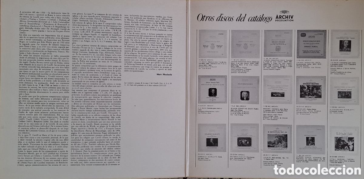 Discos de vinilo: Violin sonates Op. 5. Corelli. - Foto 2