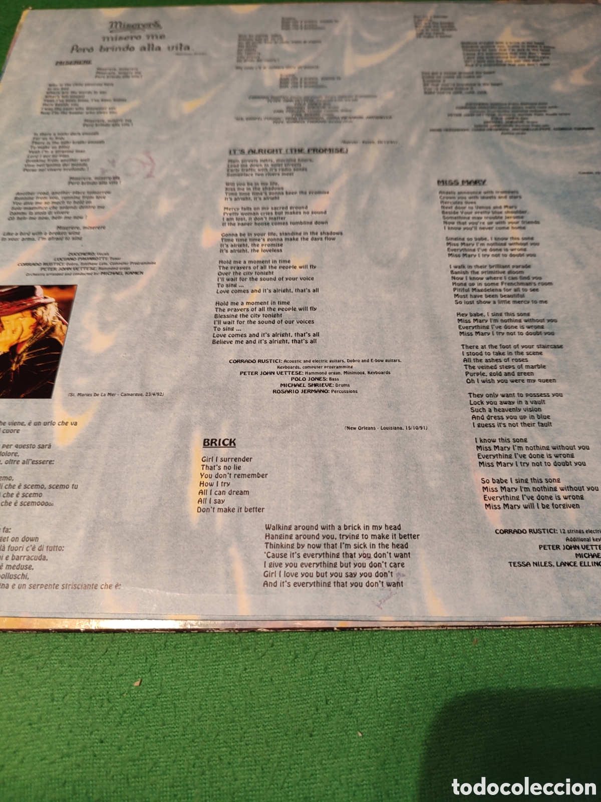 Discos de vinilo: Zucchero - Miserere Vinilo Lp - Foto 2