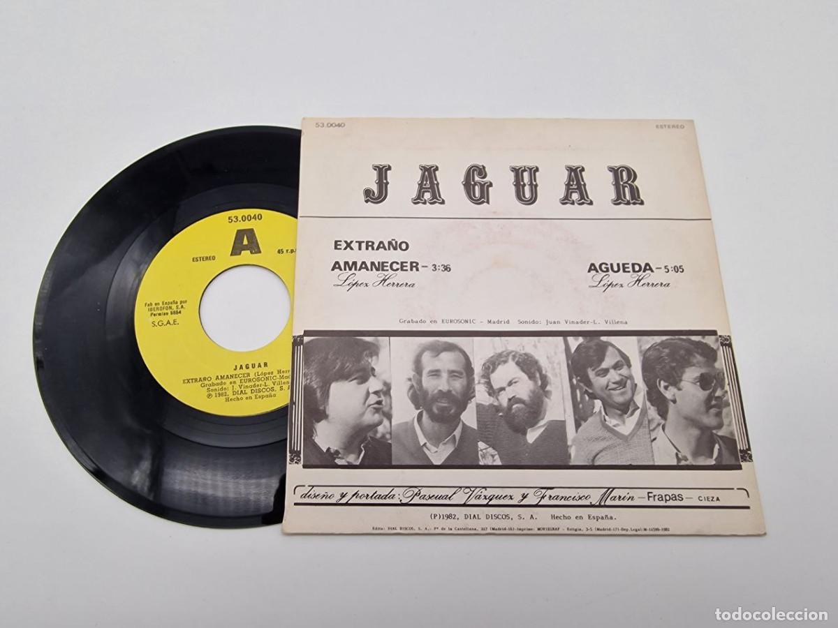 Discos de vinilo: RARISIMO SINGLE, JAGUAR-EXTRA&Ntilde;O AMANECER+1 1982 - Foto 2