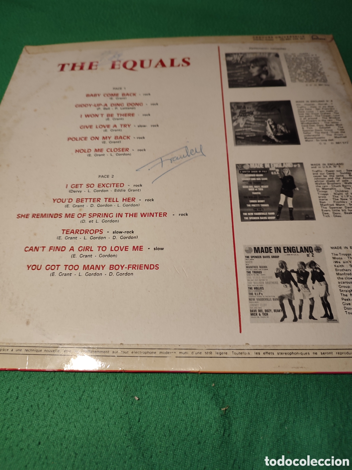 Discos de vinilo: The Equals - Baby come back - Foto 2