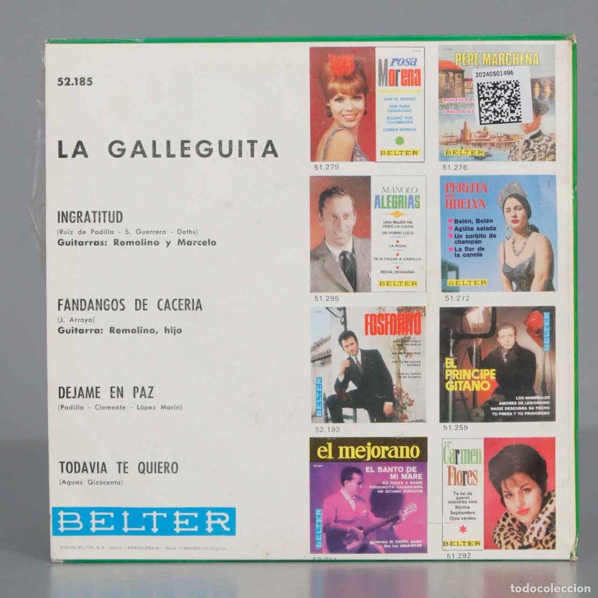 Discos de vinilo: EP. La Galleguita &ndash; Ingratitud - Foto 2