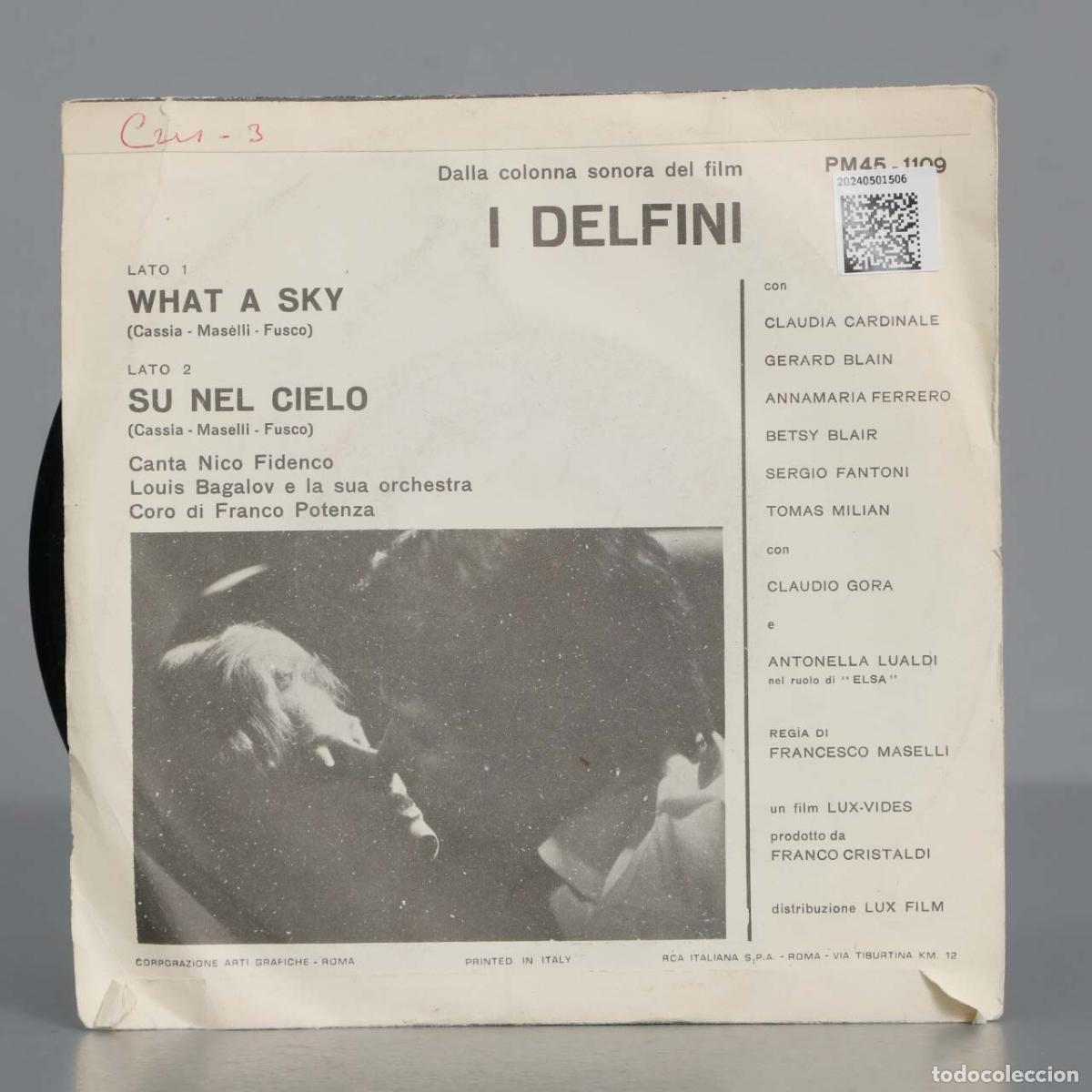 Discos de vinilo: SINGLE. Nico Fidenco &ndash; What A Sky - Foto 2
