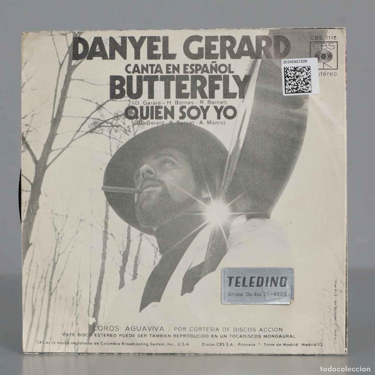 Discos de vinilo: SINGLE. SINGLE - DANYEL GERARD - CANTA EN ESPA&Ntilde;OL BUTTERFLY - Foto 2
