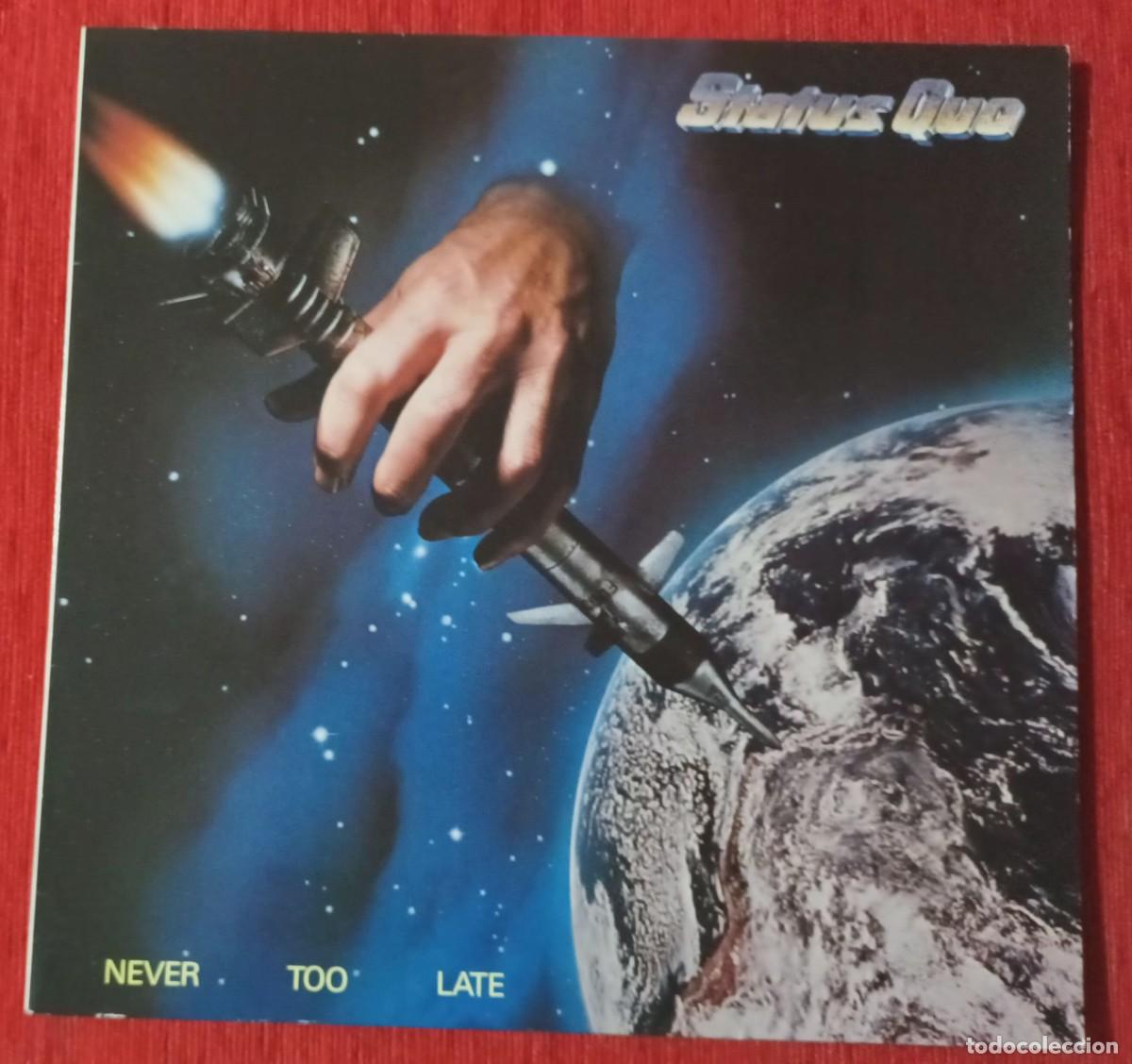 Discos de vinilo: STATUS QUO - NEVER TOO LATE - LP - Foto 1